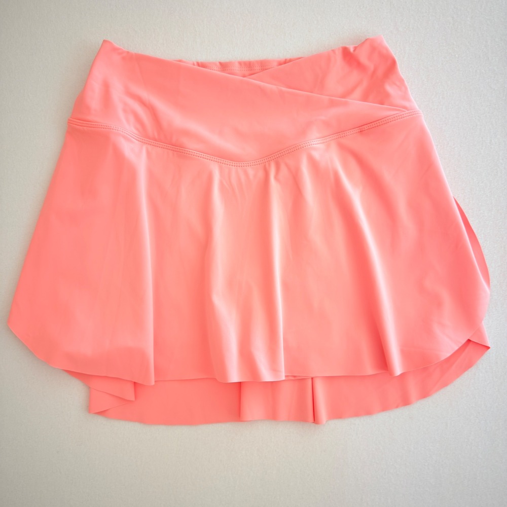 Halara Skort L Coral Pink Flowy Preppy Coastal Chic Minimalist